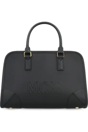 MCM Aren Boston Leather Handbag