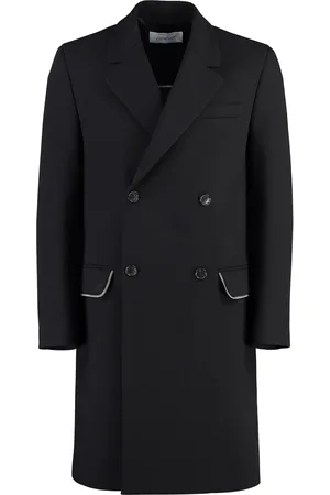 OFF-WHITE Double-breasted Virgin Wool Coat
