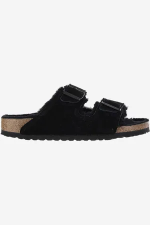 Birkenstock Arizona Suede And Shearling Sandals