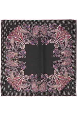 Etro Decorated Silk Twill Scarf