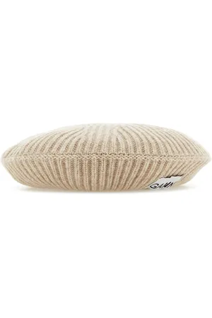 Ganni Sand Wool Blend Beret
