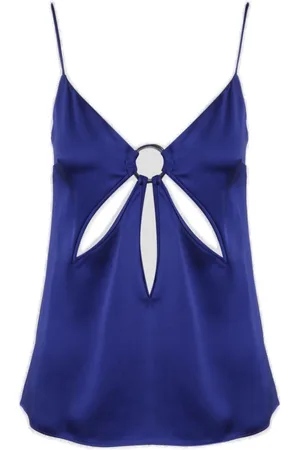 Stella McCartney Cut-out Detailed Sleeveless Satin Vest