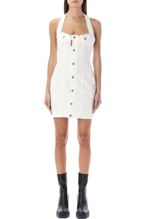 Dsquared2 Simona Halterneck Denim Mini Dress