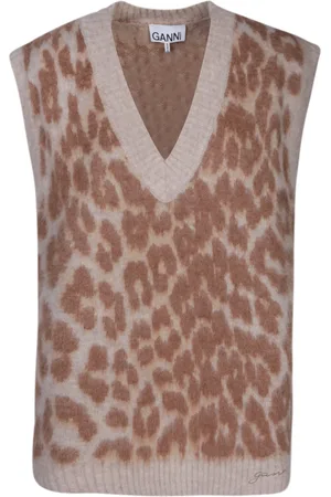 Ganni Leopard Jacquard Vest