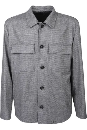 LARDINI Long Sleeves /grey Overshirt