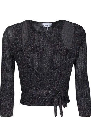 Ganni Sparkle Black Top