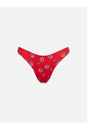 MC2 SAINT BARTH Woman Cheeky Swim Briefs With Paisley Print