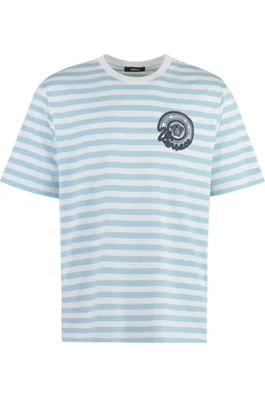 VERSACE Striped Cotton T-shirt