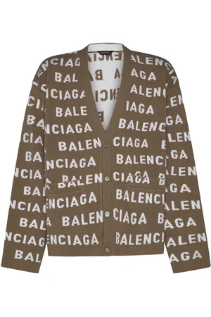 Balenciaga Logo Wool Cardigan