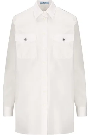 Prada Embellished Long-sleeved Buttoned Shirt