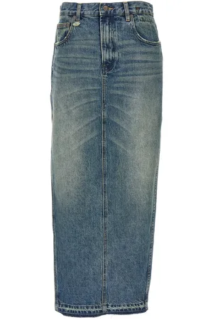 R13 Midi Denim Skirt