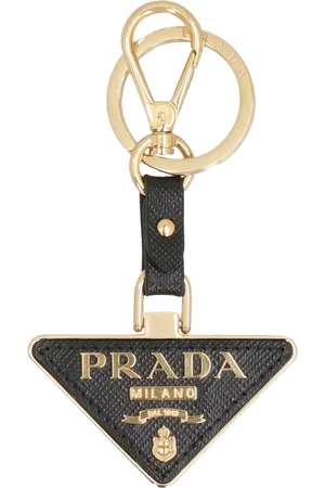 Prada Leather Keyring With Logo