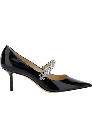 Jimmy Choo Bing Pump Pumps With Crystal Strap In Patent Leather Woman