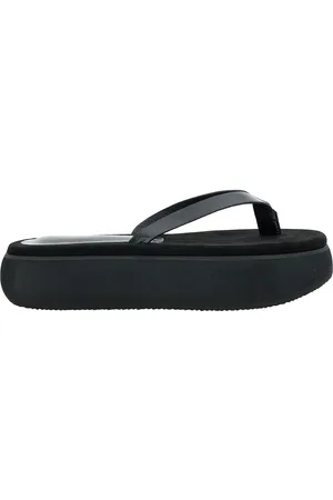 OSOI Boat Flip Flops With Chunky Sole In Leather Woman