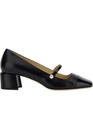 Jimmy Choo Elisa 45 Pumps With Pearl Detail In Patent Leather Woman