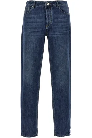 Brunello Cucinelli Logo Embroidery Jeans