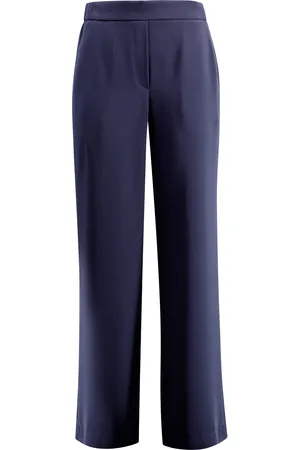 PAROSH Crepe-texture Flared Trousers