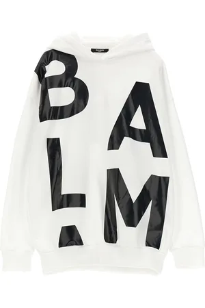 Balmain Logo Print Hoodie
