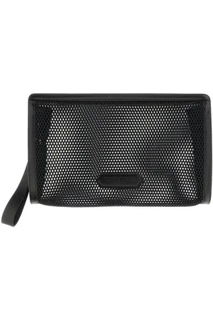 Tom Ford Logo Patch Mesh Zipped Clutch Bag