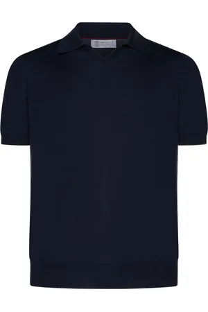 Brunello Cucinelli Cotton Polo Style Sweater