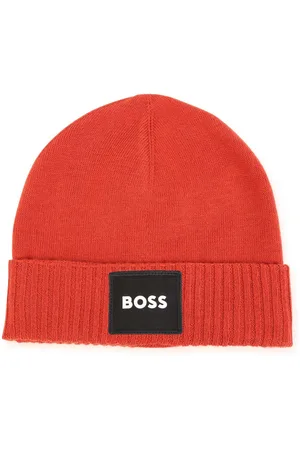 HUGO BOSS Logo Patch Knitted Beanie