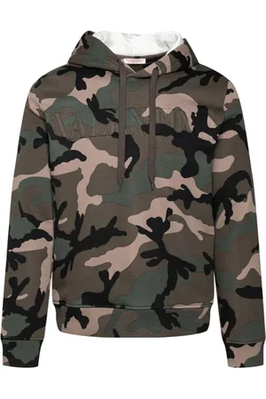 VALENTINO Camouflage Pattern Hoodie Sweatshirt