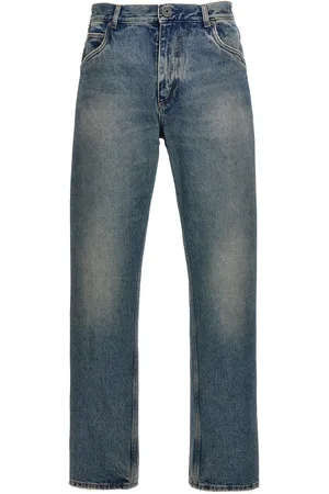 Balmain Logo Embroidery Denim Jeans