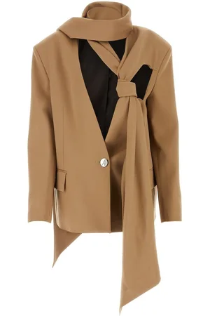 The Attico Scarf Detailed Long-sleeved Blazer