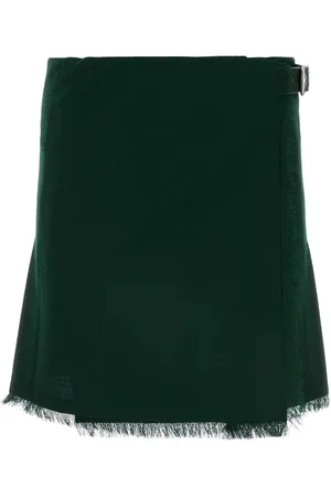 Burberry Pleated Fringed-edge Mini Skirt