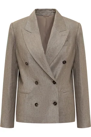 Brunello Cucinelli Sparkling Linen Twill Blazer