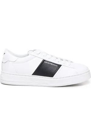 Emporio Armani Leather Sneakers With Logo