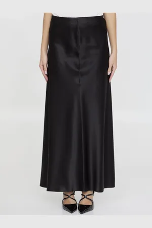 Saint Laurent Satin Long Skirt