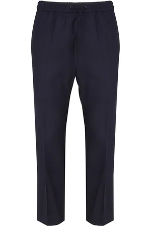 Calvin Klein Straight Leg Tracksuit Style Trousers In Virgin Wool