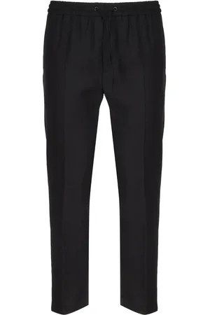 Calvin Klein Straight Leg Tracksuit Style Trousers In Virgin Wool