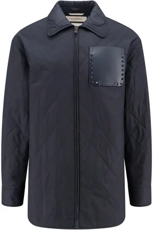VALENTINO Stud Detailed Zip-up Jacket