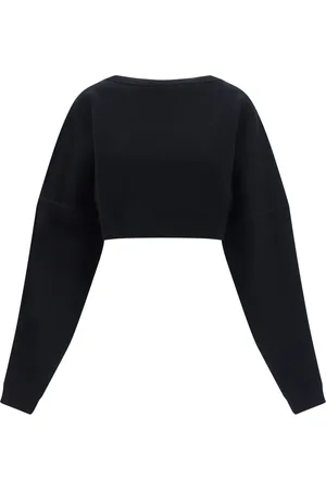 Saint Laurent Crewneck Cropped Sweatshirt