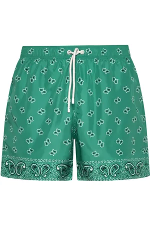 Palm Angels Swim Shorts With Bandana Monogram