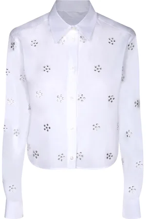 Msgm Rhinestone Patch Shirt
