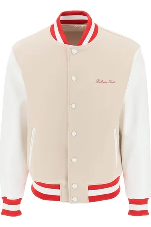Balmain Logo Embroidered Varsity Jacket