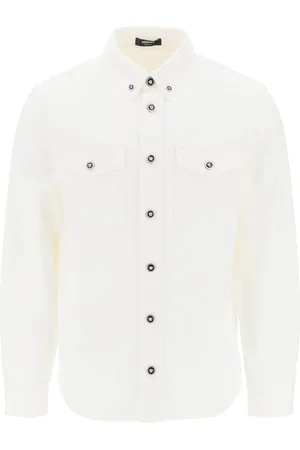 VERSACE Denim Shirt In Cotton