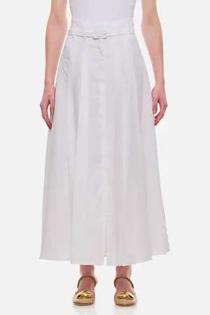 GABRIELA HEARST Dugald Midi Cotton Skirt