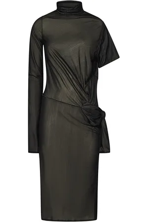 Maison Margiela One-shoulder Semi-sheer Midi Dress