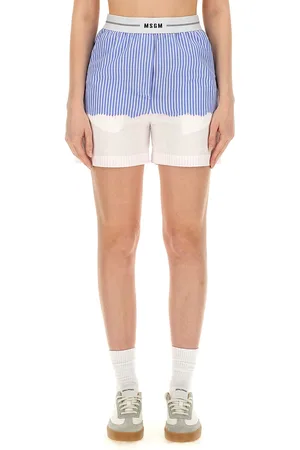 Msgm Shorts With Logo Band