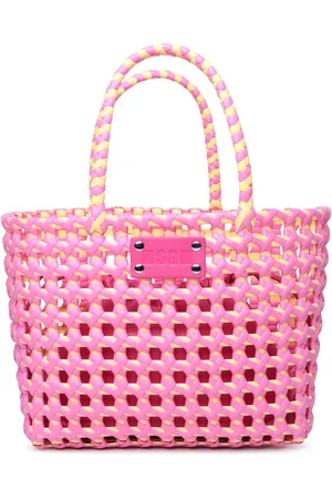 Msgm Pink Polyethylene Blend Bag