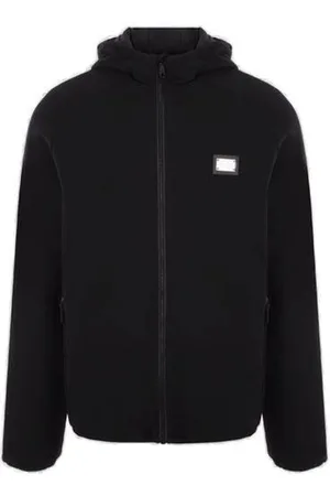 Dolce & Gabbana Logo-plaque Zipped Hooded Jacket