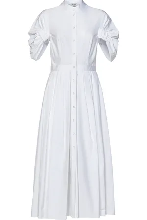 Alexander McQueen Short-sleeved Pleated Dress