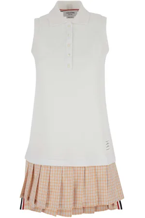 Thom Browne Mini And Orange Polo Dress In Cotton Woman