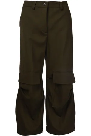PAROSH Button Detailed Straight Leg Pants