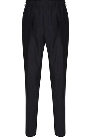 Fendi Ff Stripes Jacquard Wool Trousers