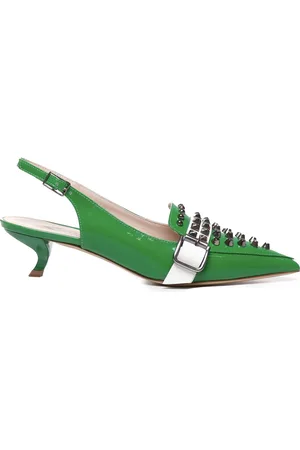 ALCHIMIA Patent Slingback With Studs And Buckle